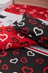 Комплект постільної білизни Moon&Star Бязь Gold Люкс Love Cats сімейний 160х220х2 наволочки 2х40х60 - мініатюра 6