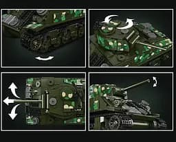 Конструктор танк на радіокеруванні Mould King M4 Sherman Tank  Technik військова техніка для дорослих та дітей 950 деталей - мініатюра 3