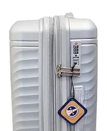 Валіза велика Snowball Snowball 49703 з поліпропілену 105+18 л 76×51×30 см Срібна - мініатюра 4