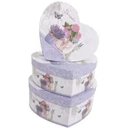 Набор подарочных коробок UFO 3366-SY342 Laavander Heart 3 шт. (3366-SY342 Набор 3 шт LaAVANDER HEART серд.)