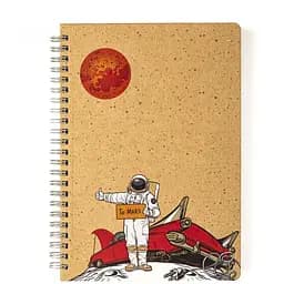 Блокнот Kiri sketch Пригоди еко крафт-картон  11105-KR на пружині 70 сторінок     