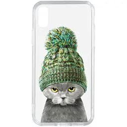 Чохол-накладка Toto Acrylic+TPU Print Case Apple iPhone X/XS #7 Cat In Hat Transparent