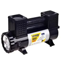 Компрессор автомобильный Vitol «Торнадо» с LED фонарем, двухцилиндровый(КА-Т12191)