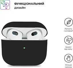 Чохол для навушників ArmorStandart AirPods 3 Ultrathin Silicone Case [Black] [66118] - мініатюра 2