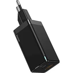 Зарядний пристрій Baseus GaN Mini Quick Charger 45 W with Cable Type-C to Type-C чорний (CCGAN-Q01) - мініатюра 2