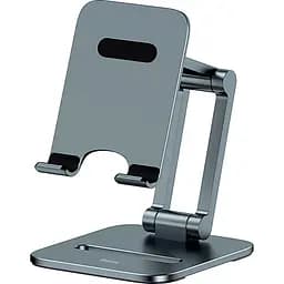 Подставка для смартфона Baseus Desktop Biaxial Foldable Metal Stand Gray (LUSZ000013) [134780]