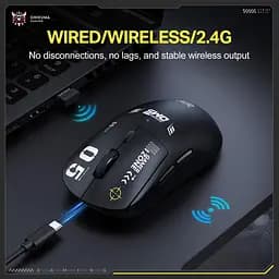 Комп'ютерна мишка Onikuma CW-905 Pro 12800 DPI Bluetooth 2.4GHz акумуляторна для ПК та ноутбука - мініатюра 8
