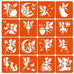 Набір трафаретів для біо-тату Fairies №2 fairies2_simple-16