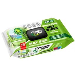 Серветки вологі універсальні для прибирання з екстрактом лайму ТМ Clean4You 100 шт.