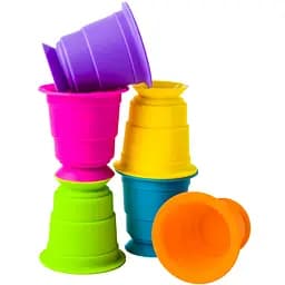 Тактильная игрушка Fat Brain Toys Suction Kupz Мягкие чашки 6 шт. (F183ML)