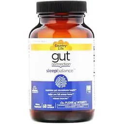 Натуральная добавка Country Life Cognitive Balance Gut Connection поддержка деятельности мозга 60 капсул