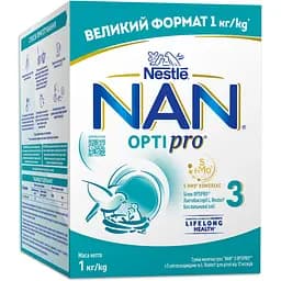 Уценка. Смесь молочная сухая NAN 3 OPTIPRO 5 олигосахаридами и L. Reuteri для детей от 12 месяцев 1 кг