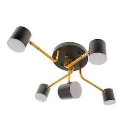 Люстра потолочная Brille светодиодная 30W WW+NW+CW BK+G (BR-01 638C/5)