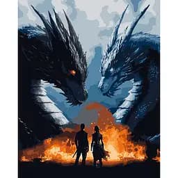 Картина за номерами Santi 4 крило Вершники драконів 40х50 см (955047)