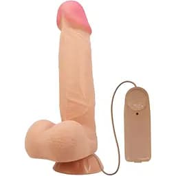 Вибратор Baile Sliding Skin Sadik 8.5'' 21.8 см телесный