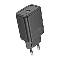 Мережевий зарядний пристрій Hoco N62 Gentle single port PD30W charger (EU) чорний