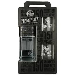 Водка Nemiroff De Luxe 40% 0.7 л + 2 стакана в подарочной упаковке