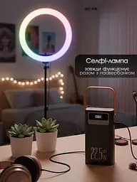 Павербанк 50000 mAh з швидкою зарядкою KPG POWER BANK Soonest Fast Charging пауербанк, павер банк, умб, powerbank Fast Type-C In /Out: 4 USB 5V/2A  повербанк для роутера 50000, Чорний - мініатюра 7