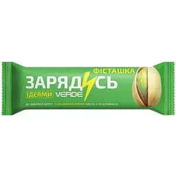 Батончик Verde Зарядись Омега-3 і фісташка 30 г