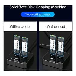 Док-станція для накопичувачів Maiwo 2*NVMe M.2 SSD Key M/B+M USB 3.1 Gen2 Type-C (K3016P) - мініатюра 8