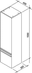 Пенал підвісний Ravak SB 400 L Clear черешня X000000762 - мініатюра 4