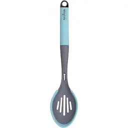 Ложка-шумівка Maxmark 33.7 см сіра з бірюзовим (MK-WF-KU31)