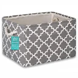 Корзина Органайзер Lovely Svi для зберігання білизни, одягу, косметики, книжок, дитячих іграшок 38×28×24 см сірий (240923)