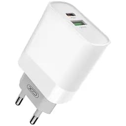 Сетевое зарядное устройство XO L64 PD Power Adapter 20W/1 USB 1 USB-C White