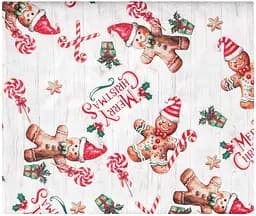 Скатертина Christmas Gingerbread 140х180см 100% поліестер червоний ARDESTO pbe0050353
