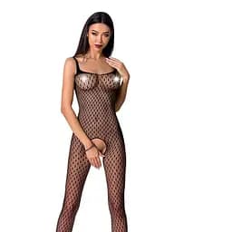 Бодистокинг Passion BS071 Black, комбинезон на бретелях