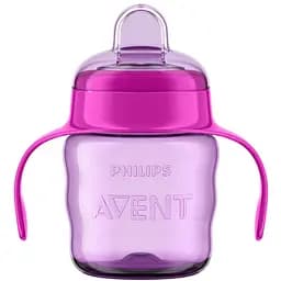 Чашка-непроливайка Philips Avent с мягким носиком 6+ мес. 200 мл розовая (SCF551/03)