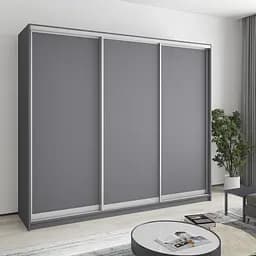 Шкаф-купе трехдверный MebelStar Комбо AL 3ДСП 240x45x210 см Антрацит (MBS-3156)