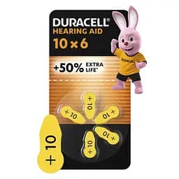 Батарейка Duracell 10 / P10 / PR70 Zinc Air (1.4V) * 6 (5007510/5011445) - мініатюра 2