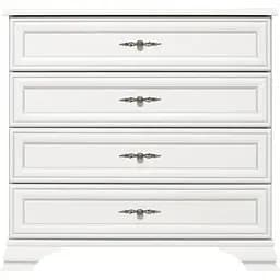 Комод в спальню ВМК (БРВ) Кентукі KOM4S Білий альпійський (BRW-1499)