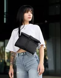 Сумка жіноча Sambag Dalas чорна 20 х 25 х 4 см (70301065) - мініатюра 3