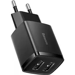 Сетевое зарядное устройство для Baseus Compact Charger 2USB 10.5W черный (CCXJ010201)