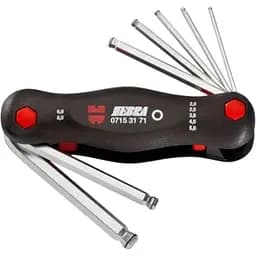 Набір ключів Wurth Г-подібних HEX з кулькою SW2-8 mm у посиленому корпусі 7 шт. Zebra (арт. 071531 71)