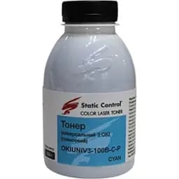 Тонер універсальний Static Control Okidata 3 Glossy 100 г cyan фасований (OKIUNIV3-100B-C-P)