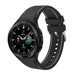 Ремінець для Samsung Galaxy Watch 5 40mm - чорно-білий ширина кріплення 20мм силікон Watchbands RLine (W43-9WB53792610) - мініатюра 3