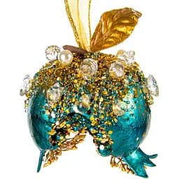 Ялинкова прикраса Lefard Гранат 9 см золота (66-179)