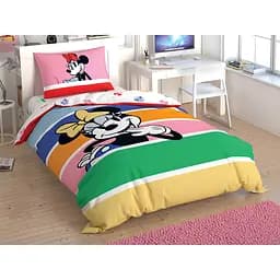 Комплект постельного белья TAC Disney Minnie Mouse Rainbow Полуторный Разноцветный 000229586