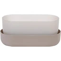 Вазон с поддоном Plastia Tolita, 3,2 л, коричневый (1909783007)