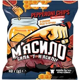 Мясные снеки М'ясило Чипсы Пеперони со вкусом меда и горчицы 40 г