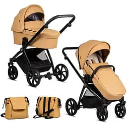 Коляска Tutis Mio Leather Camel, 2 в 1, світло-коричнева (1232038)