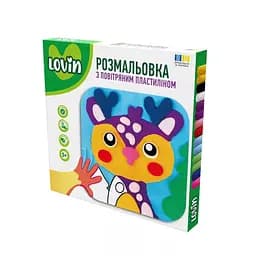 Розмальовка з повітряним пластиліном ТМ Lovin Набір для ліплення "Лісові друзі" Олень Вид 3