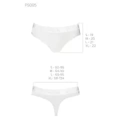 Трусики-бразиліана з бавовни Passion PS005 Panties white L - мініатюра 3