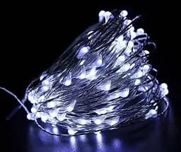 Гірлянда роса 150 метрів гірлянда капля роси з режимами 1500 лед Niki Light вогники для ялинки на пульті вулична гірлянда 220в біла - мініатюра 8