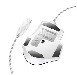 Комп'ютерна миша Hoco GM31 Overlord luminous gaming wired mouse Біло-синя - мініатюра 2