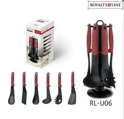 Набір кухонного приладдя на стійці Royalty Line RL-U06 із 7 предметів червоний - мініатюра 2