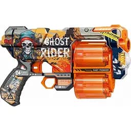 Игрушечный детский пистолет мех. с двойным барабом. и мягкий. патронами(12 шт.)(Призрачный всадник)(30,5х18 см)